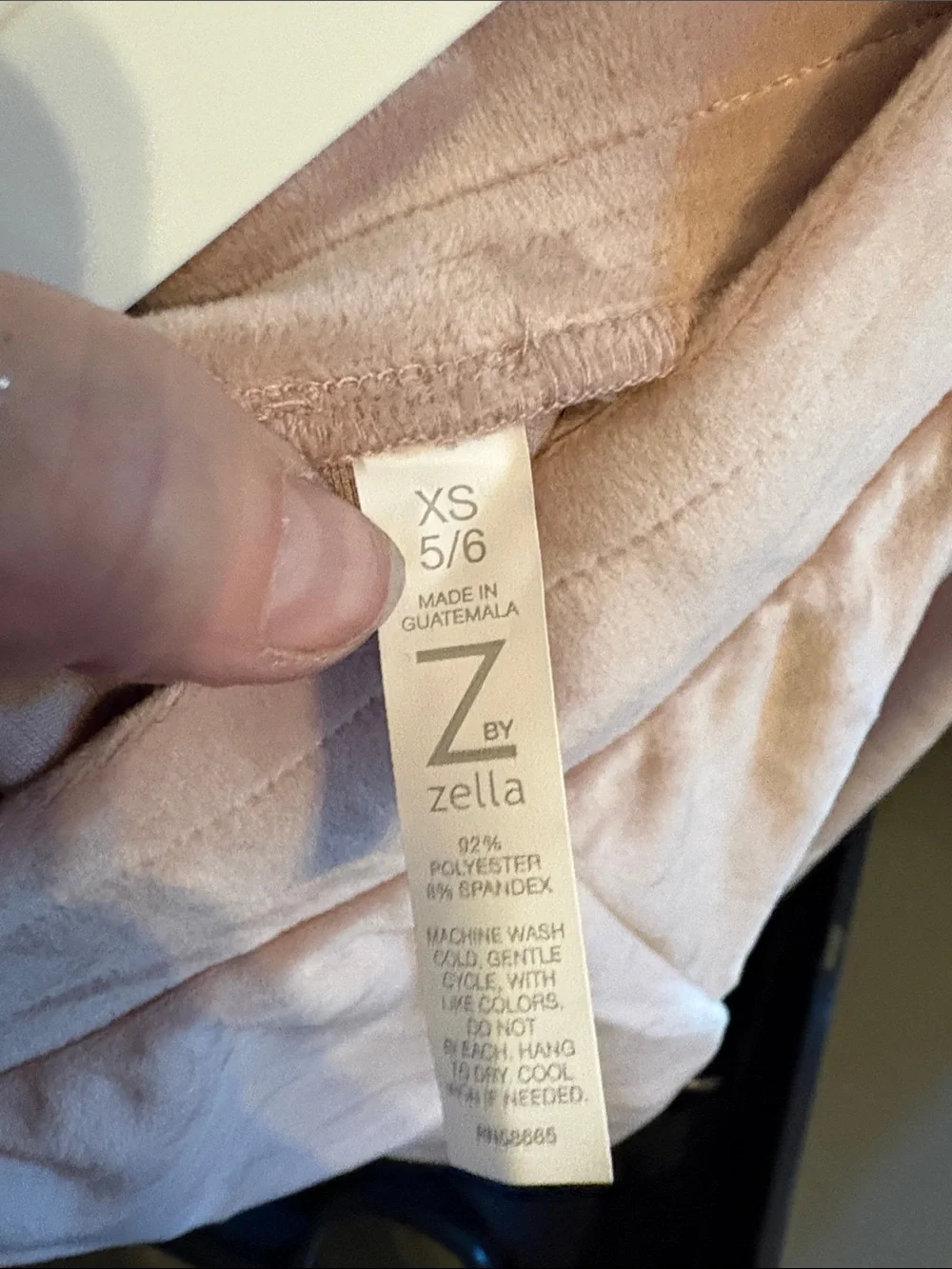 Zella Light Blush Velvet Wide-Leg Pants